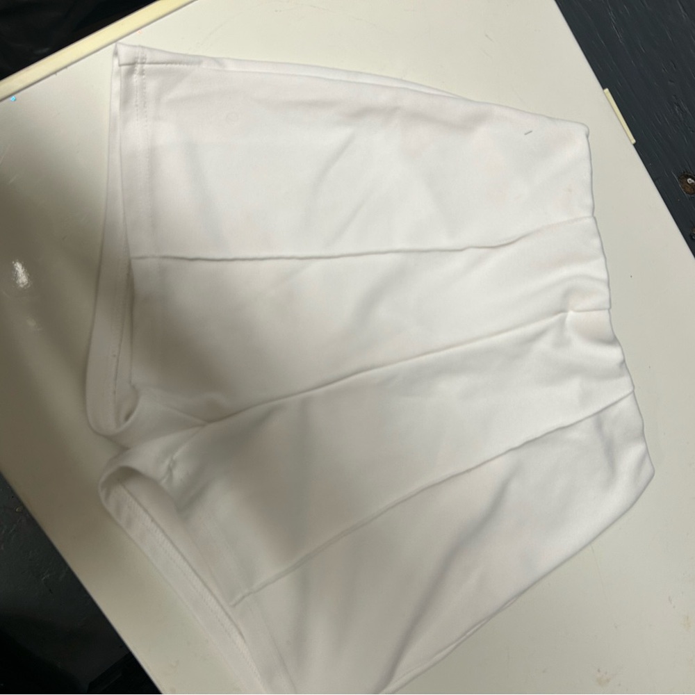 High-Waist White Women's Stretch Shorts